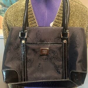 Liz Claiborne Black Butterfly Shoulder Bag